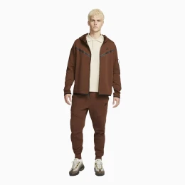 Костюм Nike Tech Fleece zip logo brown #1