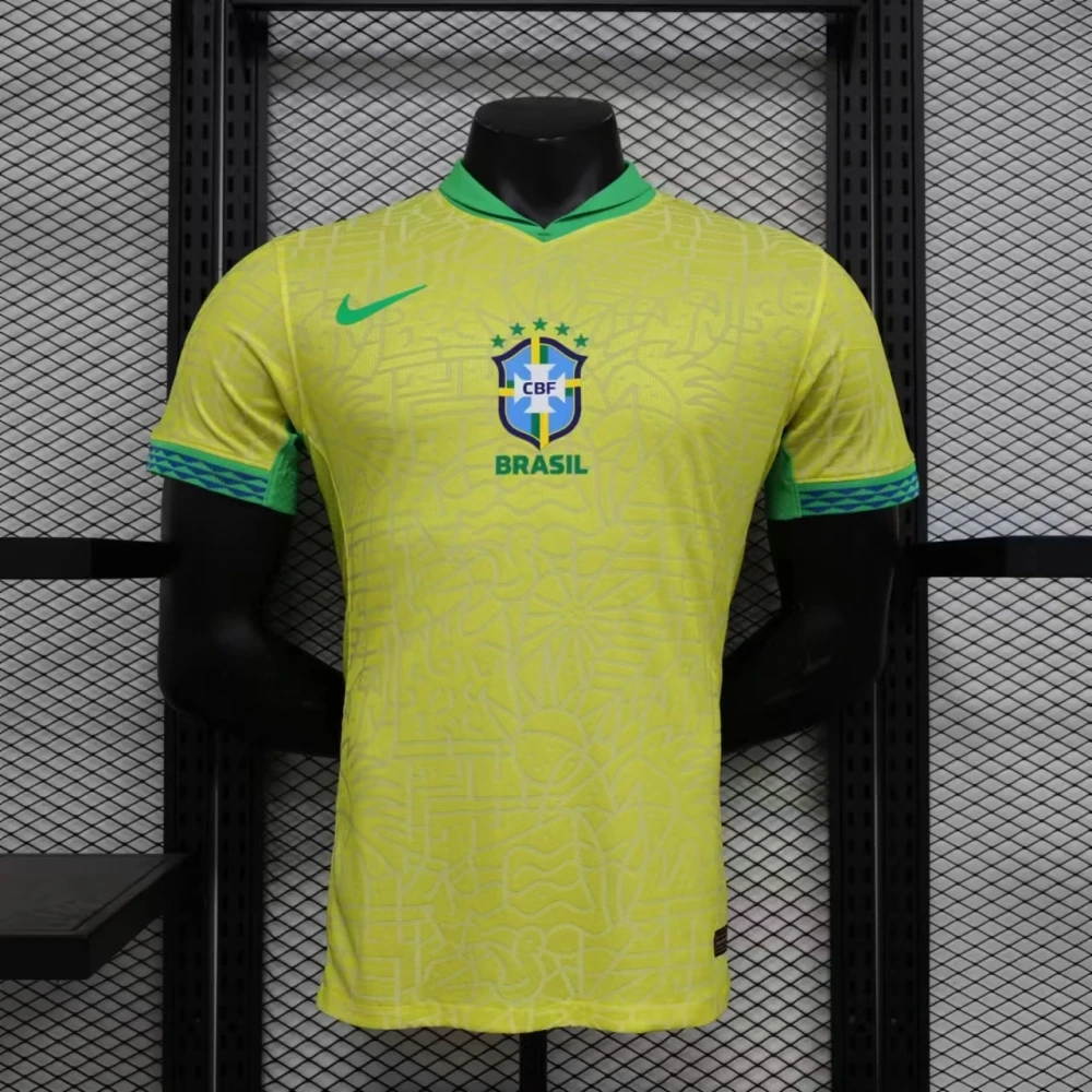 Футболка Brazil Home 24/25 Top yellow #1