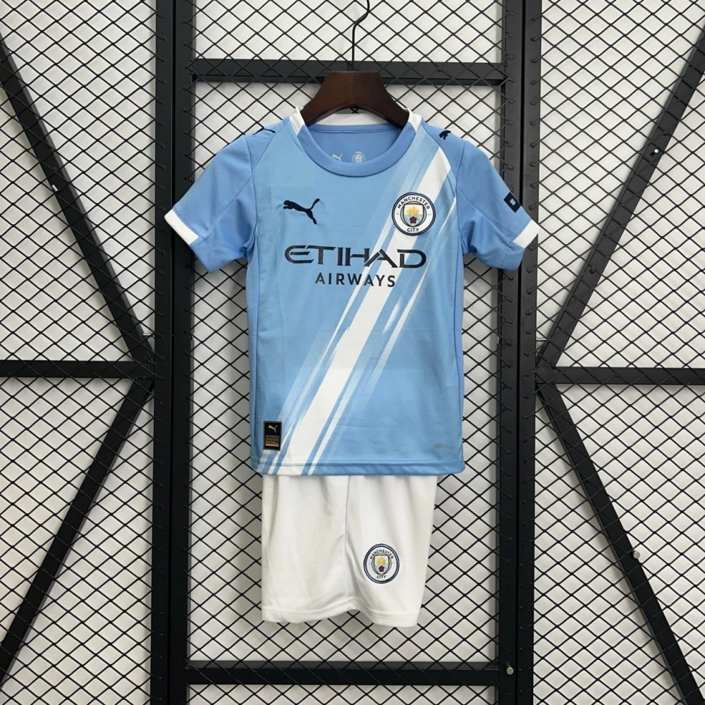 Детская футбольная форма Man City Home 25/26 blue #1