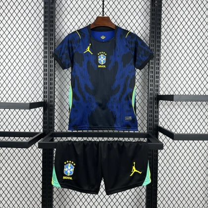 Детская футбольная форма Brazil Away 26/27 navy/black