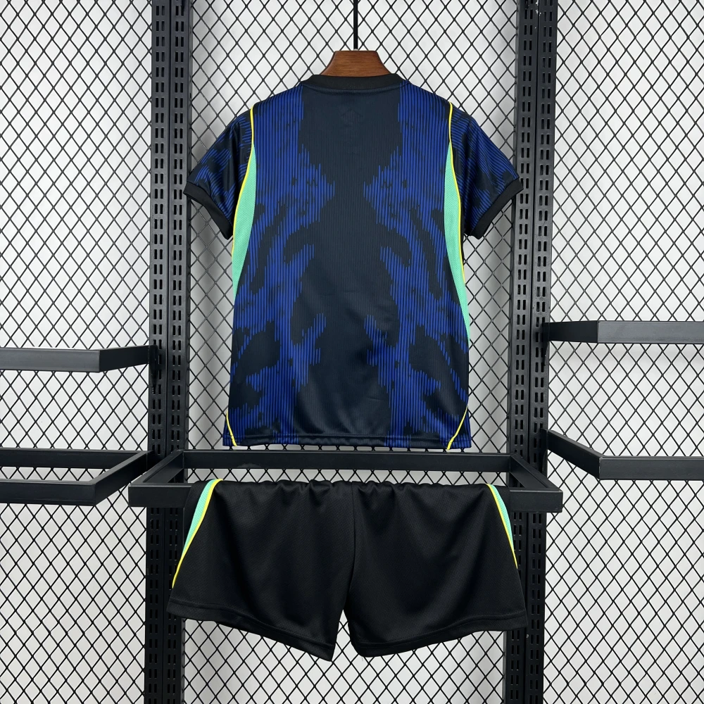 Детская футбольная форма Brazil Away 26/27 navy/black #2