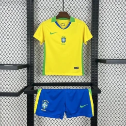 Детская футбольная форма Brazil Home 25/26 yellow #1