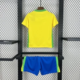 Детская футбольная форма Brazil Home 25/26 yellow #2