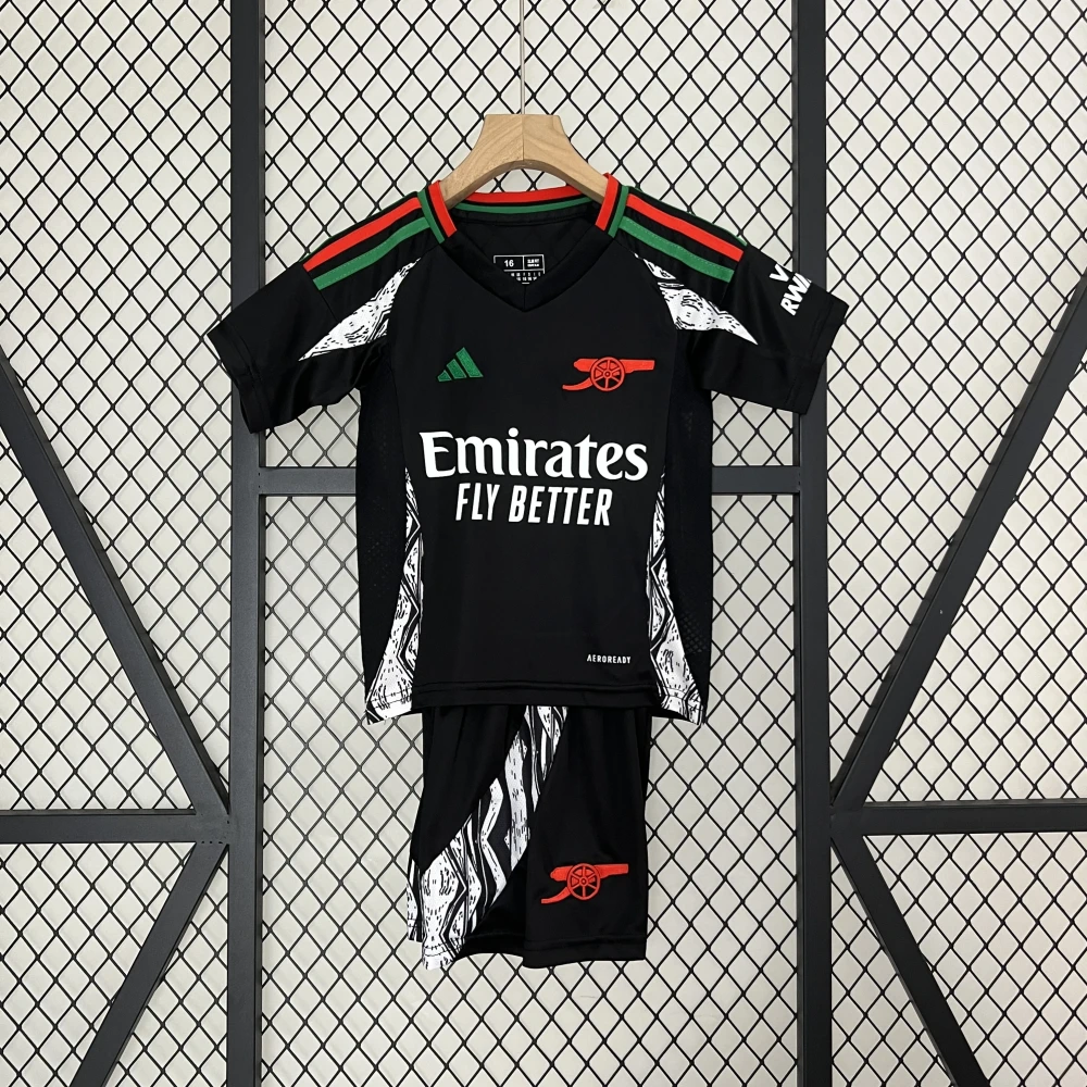 Детская футбольная форма Arsenal Away 24/25 black #1