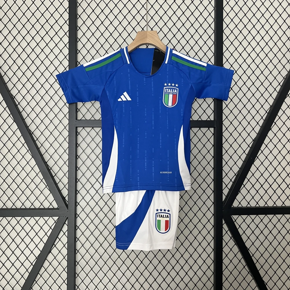 Детская футбольная форма Italy Home 24/25 blue #1