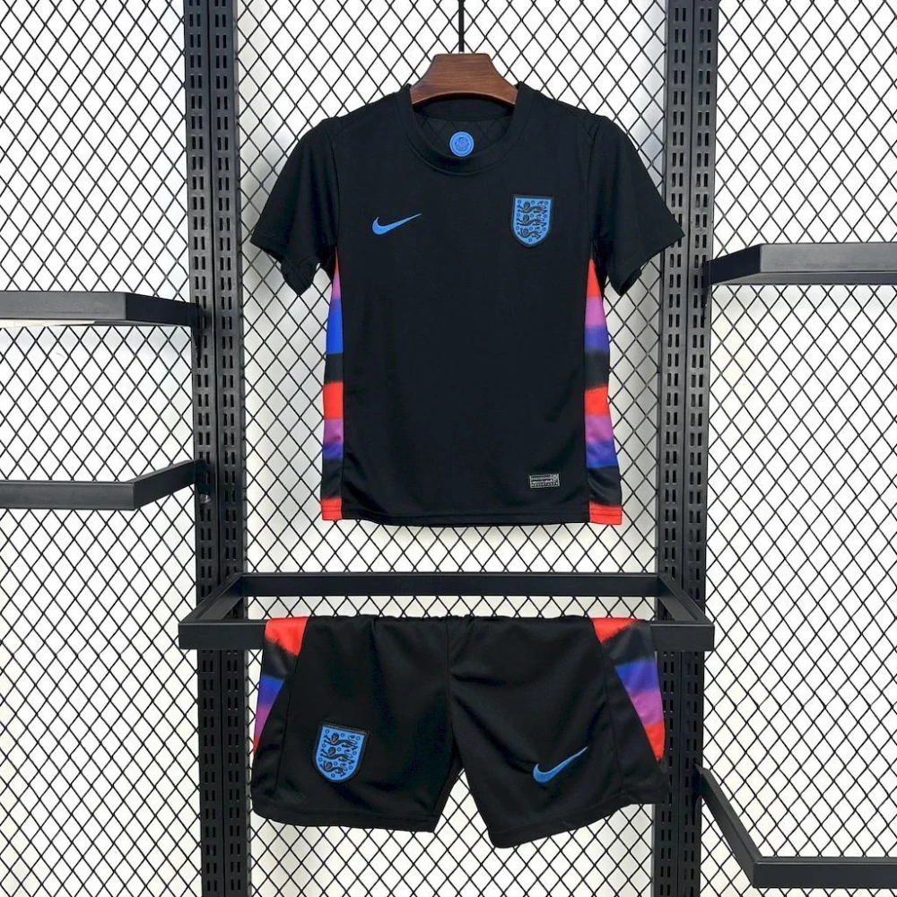 Детская футбольная форма England Away 25/26 black #1