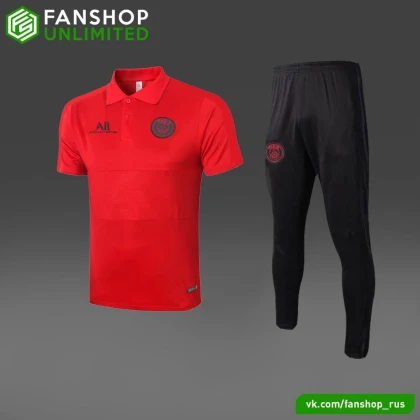 Костюм поло PSG red/black