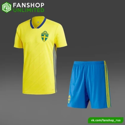 Футбольная форма Sweden 18 Home yellow/blue