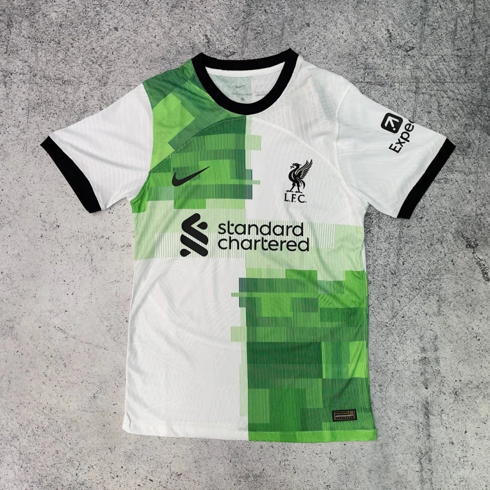 Футболка Liverpool Away 23/24 Top white/green #1