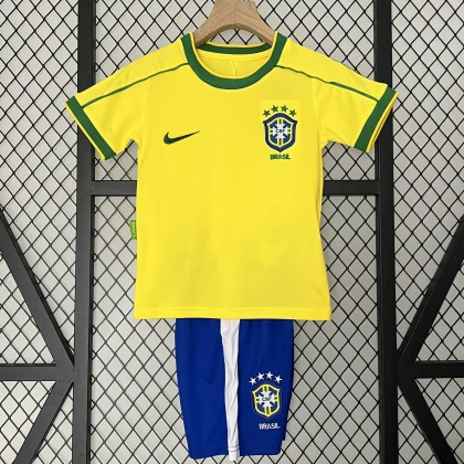 Детская футбольная форма Retro Brazil yellow