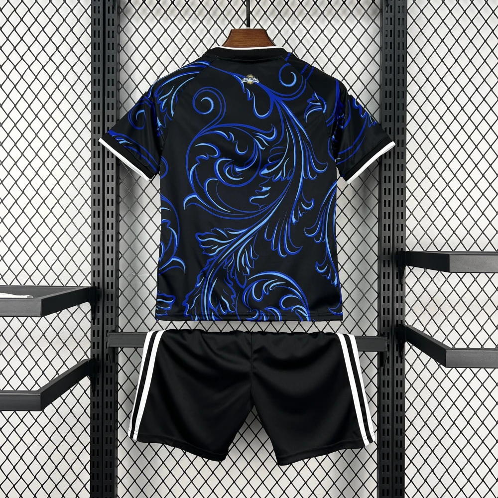 Детская футбольная форма Argentina Away 26/27 black/blue #2