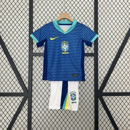 Детская футбольная форма Brazil Away 24/25 blue