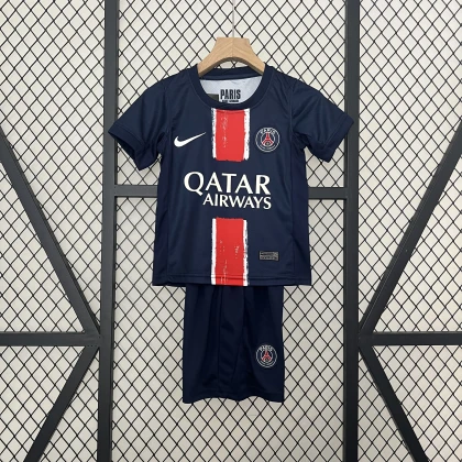 Детская футбольная форма PSG Home 24/25 navy/red