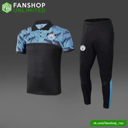 Костюм поло Man City black/blue
