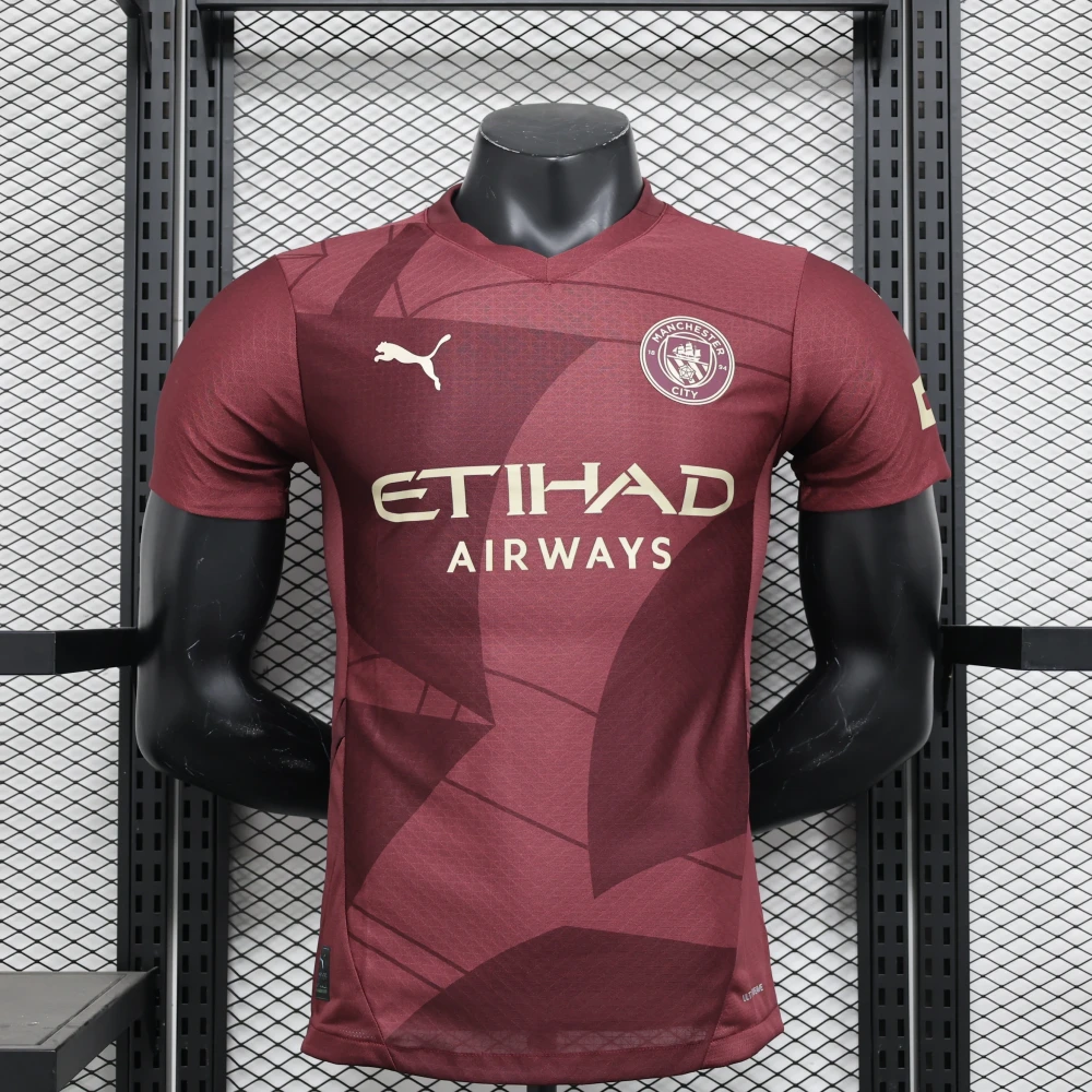 Футболка Man City Third 24/25 Top bordo #1