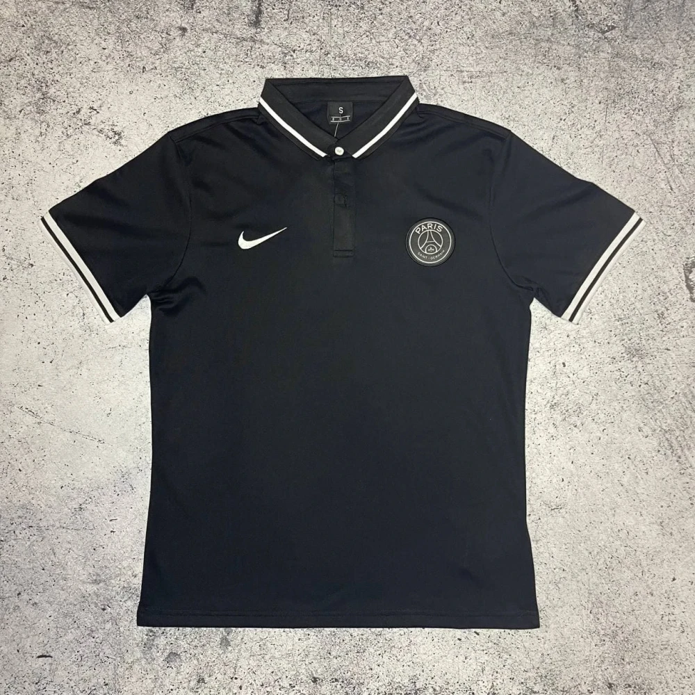 Футболка поло PSG black/white #1